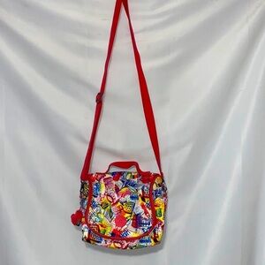 KIPLING LIVE LIGHT Colorful Graphic Print Women's LUNCH Bag. GORILLA KEY CHAIN